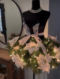Blue/White Mini Christmas Tree Dress