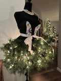 Blue/White Mini Christmas Tree Dress