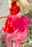 Chic lady in red