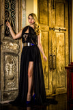 Chic Stormy night Black Dress