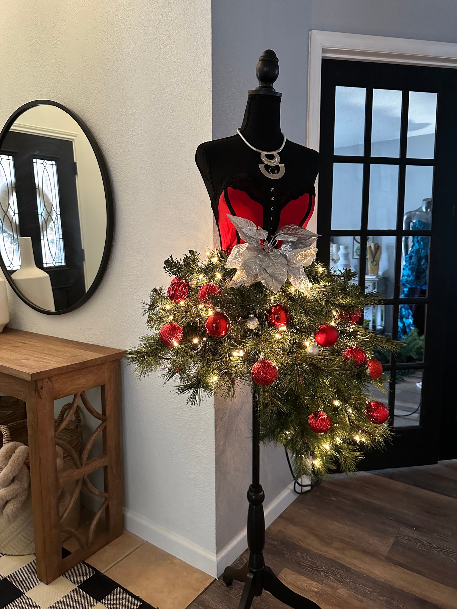 Mini Red Christmas Tree Dress – Geeda J Fashion Boutique