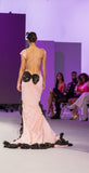 Pink butterfly rose petals runway fashion