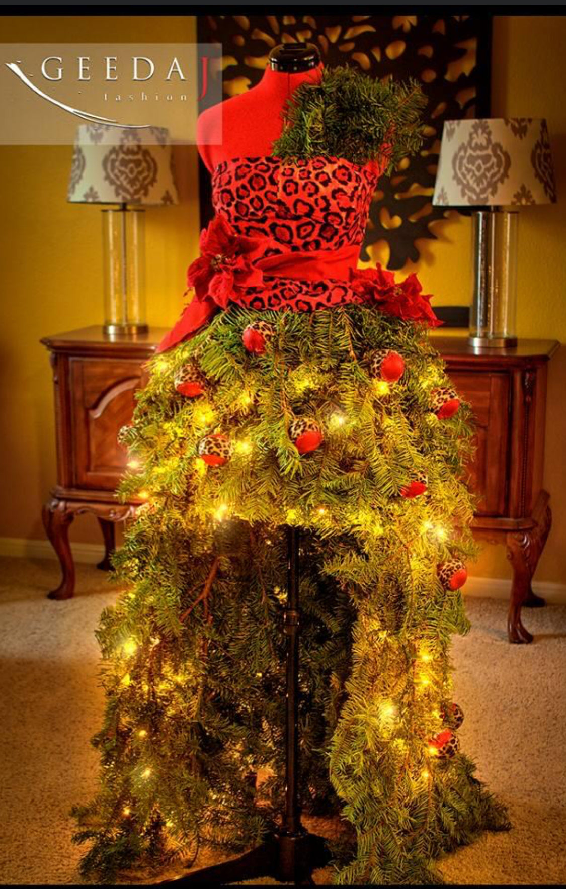 white christmas dresses Maxi Christmas Tree Dress – Geeda J Fashion Boutique