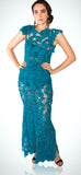 Chic Lace Turquoise Gown